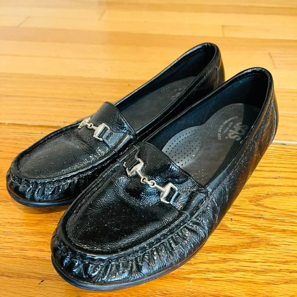 SAS Metro Horsebit Loafers Shoes Women's Size 7 Black Patent Leather - Picture 11 of 16
